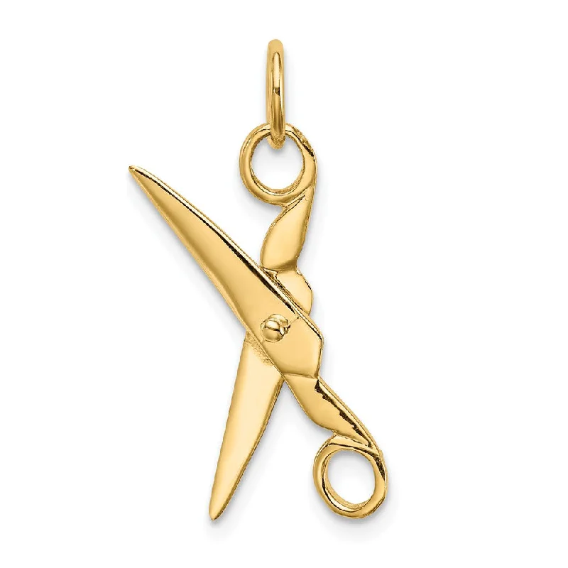 Fashion-Forward Jewelry At Incredible Prices 14k Yellow Gold 3D Moveable Scissors Charm Fashion-Forward Jewelry At Incredible Prices 14k Yellow Gold 3D Moveable Scissors Charm