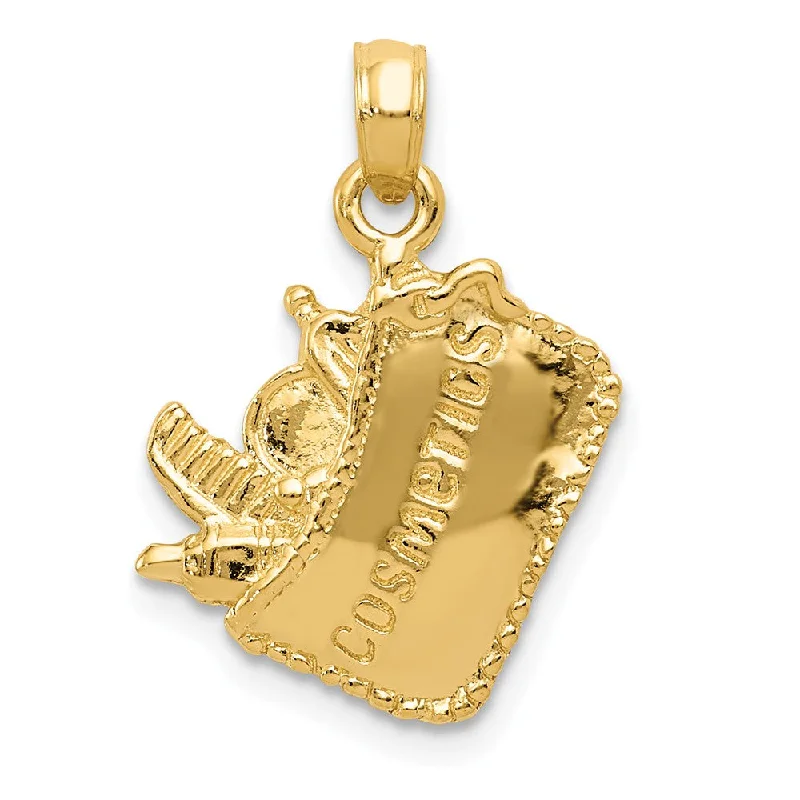 Luxury Jewelry Sale – Sparkle For Less 14k Yellow Gold 3D Satin Cosmetic Bag Pendant Luxury Jewelry Sale – Sparkle For Less 14k Yellow Gold 3D Satin Cosmetic Bag Pendant