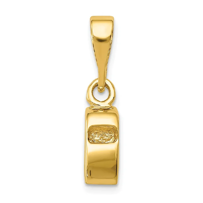 Jewelry Deals That Outshine The Rest 14k Yellow Gold 3D Sports Whistle Pendant