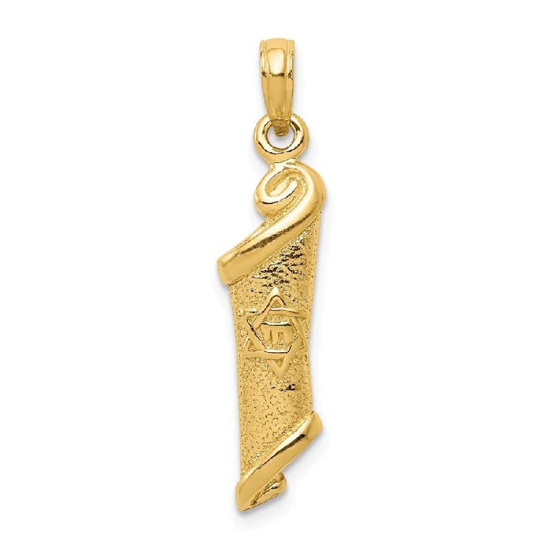 Jewelry Deals That Sparkle – Shop Today 14k Yellow Gold 3D Torah with Star of David Pendant, 8 x 30mm Jewelry Deals That Sparkle – Shop Today 14k Yellow Gold 3D Torah with Star of David Pendant, 8 x 30mm