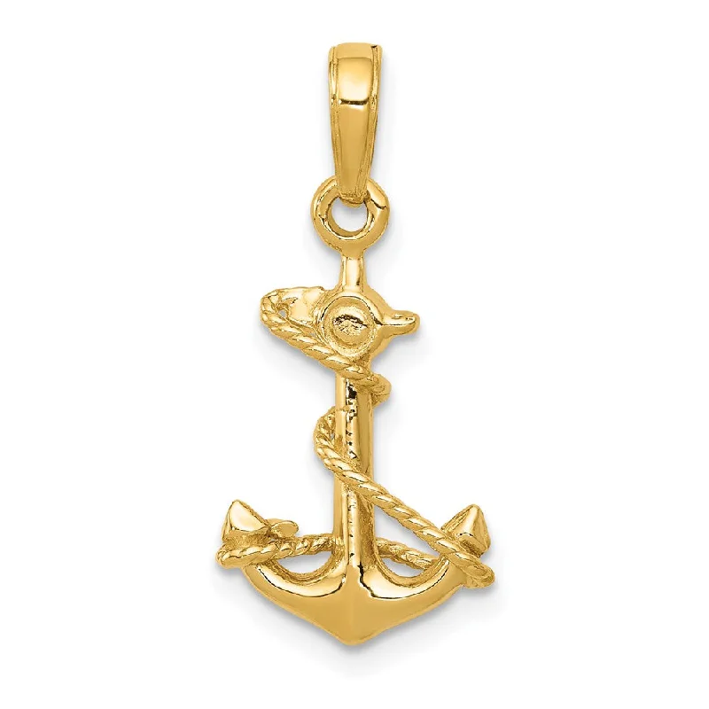 Sparkle For Less – Shop Our Limited-Time Jewelry Deals 14k Yellow Gold Anchor with Rope 3D Pendant Sparkle For Less – Shop Our Limited-Time Jewelry Deals 14k Yellow Gold Anchor with Rope 3D Pendant