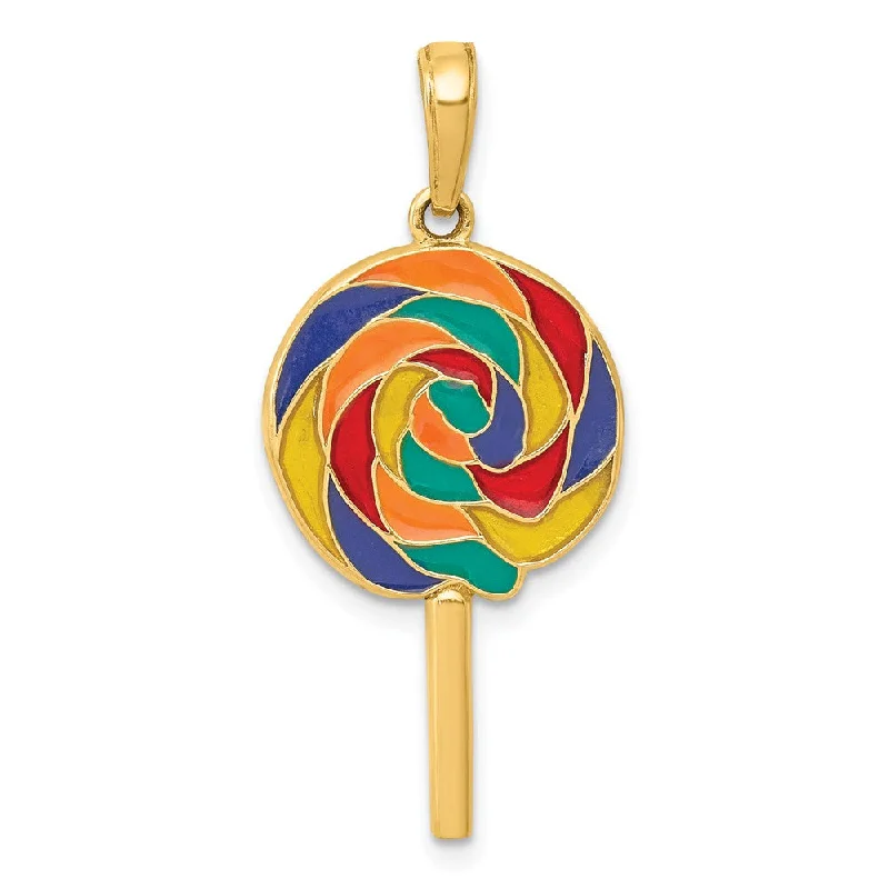 Once-A-Year Jewelry Deals – Shop Before They’Re Gone 14k Yellow Gold and Enamel Lollipop Pendant Once-A-Year Jewelry Deals – Shop Before They’Re Gone 14k Yellow Gold and Enamel Lollipop Pendant