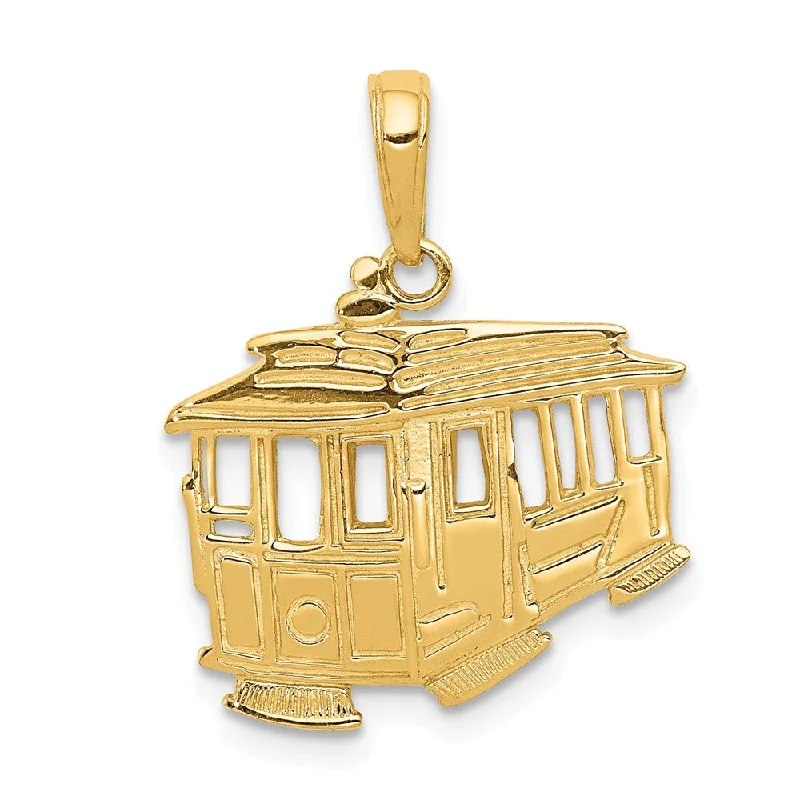 Exclusive Gemstone Jewelry Markdowns – Shop Now 14k Yellow Gold Cable Car Pendant