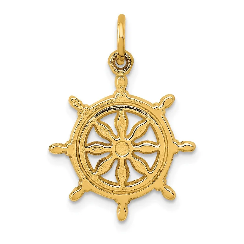 Exclusive Jewelry Sale – Limited-Time Discounts 14k Yellow Gold Captain's Wheel Pendant and Charm Exclusive Jewelry Sale – Limited-Time Discounts 14k Yellow Gold Captain's Wheel Pendant and Charm