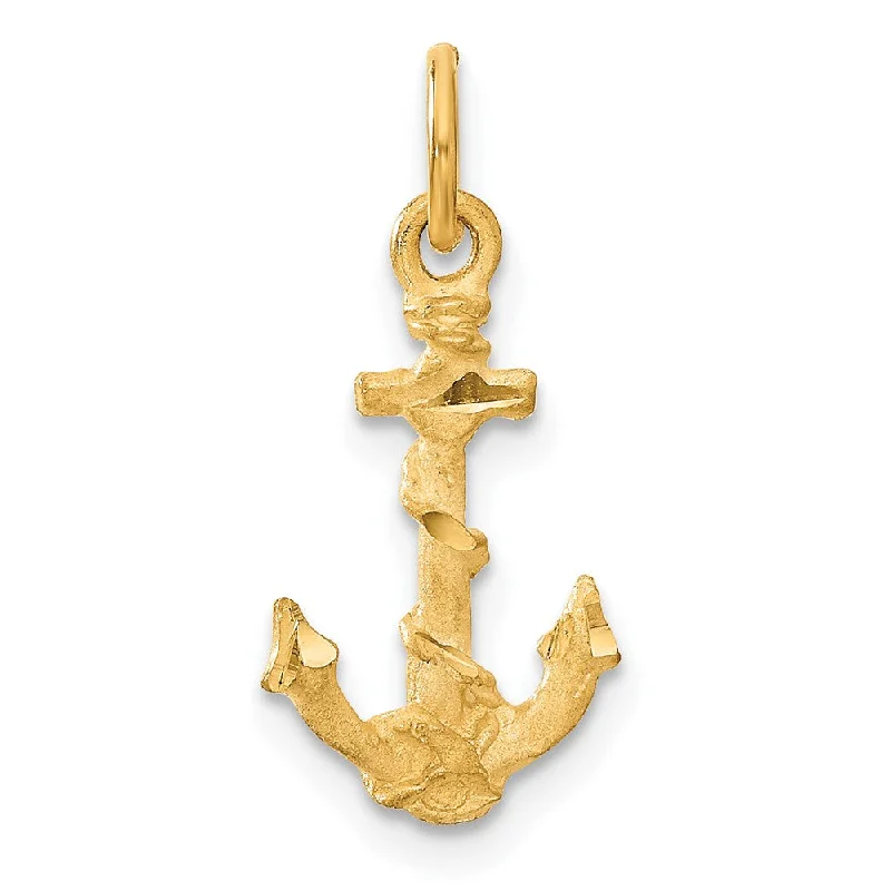Limited-Stock Jewelry Sale – Shop Before It's Gone 14k Yellow Gold Diamond Cut Anchor Charm or Pendant Limited-Stock Jewelry Sale – Shop Before It's Gone 14k Yellow Gold Diamond Cut Anchor Charm or Pendant