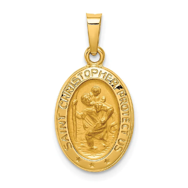 Exclusive Jewelry Sale Event – Shop Now 14k Yellow Gold Hollow Saint Christopher Medal Pendant, 11 x 22mm Exclusive Jewelry Sale Event – Shop Now 14k Yellow Gold Hollow Saint Christopher Medal Pendant, 11 x 22mm