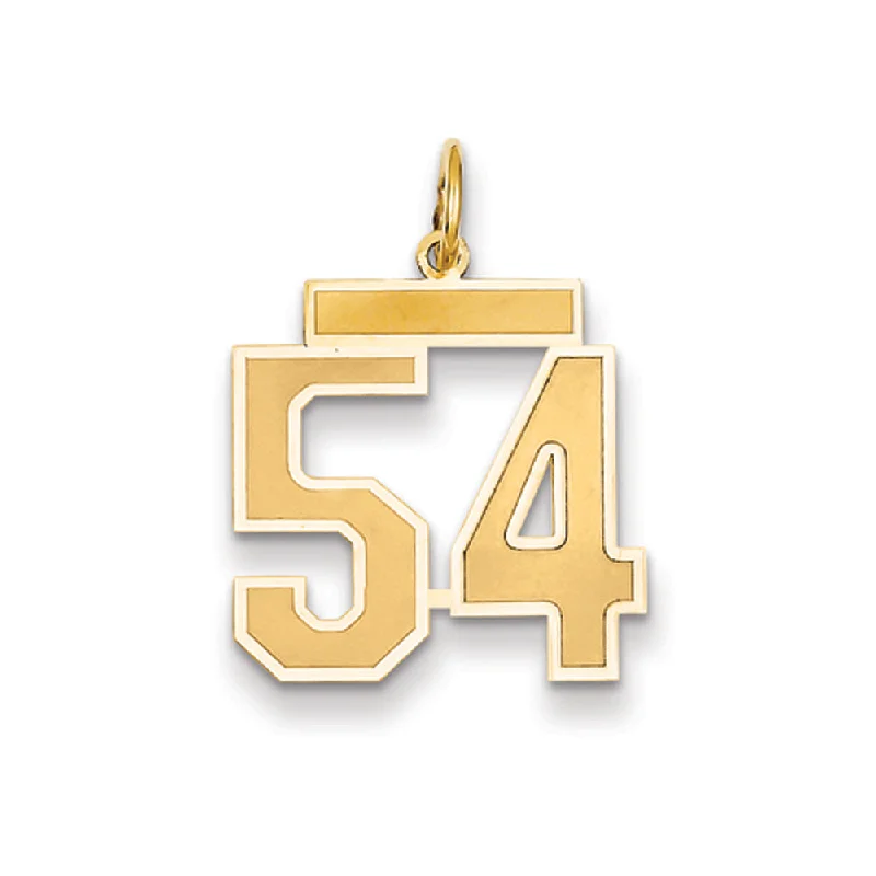 Save On Luxury Jewelry Pieces – Limited-Time Offers 14k Yellow Gold, Jersey Collection, Medium Number 54 Pendant Save On Luxury Jewelry Pieces – Limited-Time Offers 14k Yellow Gold, Jersey Collection, Medium Number 54 Pendant