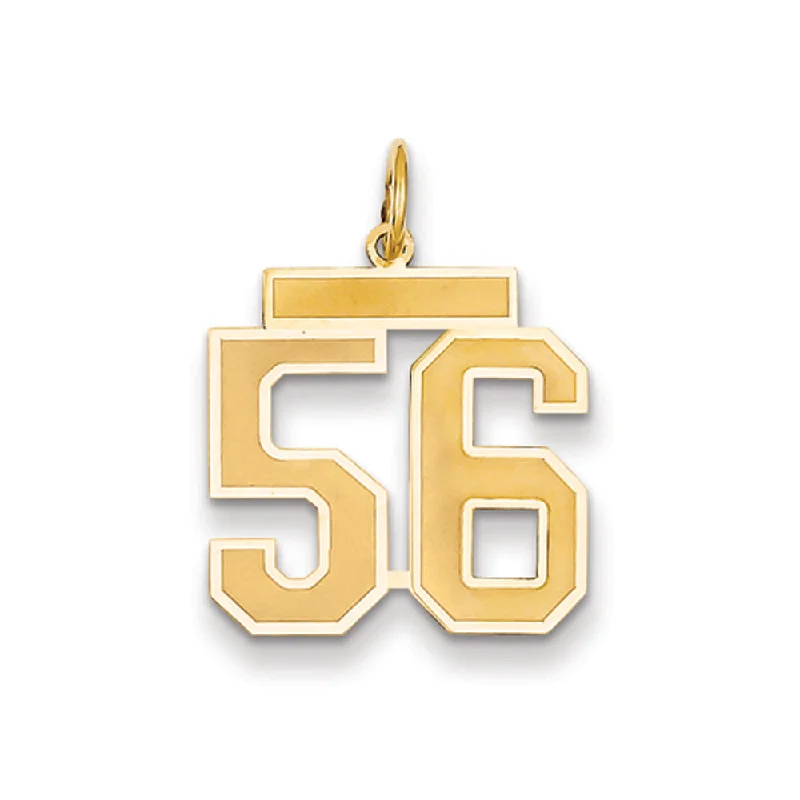 The Biggest Jewelry Sale Of The Year Is Here 14k Yellow Gold, Jersey Collection, Medium Number 56 Pendant The Biggest Jewelry Sale Of The Year Is Here 14k Yellow Gold, Jersey Collection, Medium Number 56 Pendant