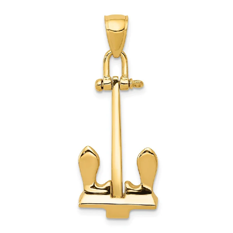 Shop Dazzling Jewelry With Special Promotional Discounts 14k Yellow Gold Large Stockless Anchor Pendant Shop Dazzling Jewelry With Special Promotional Discounts 14k Yellow Gold Large Stockless Anchor Pendant