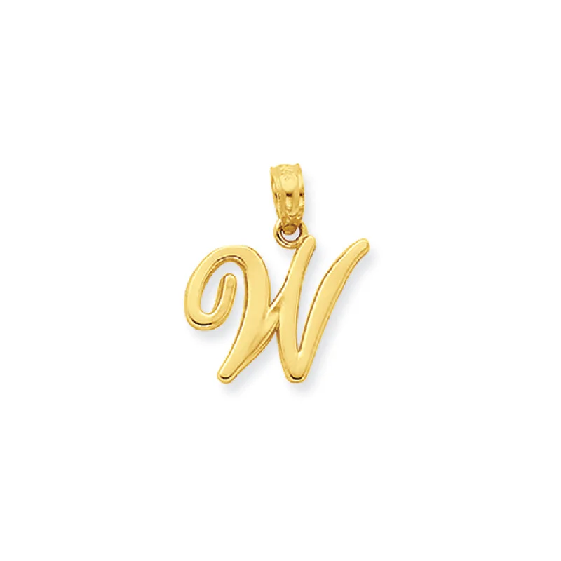 The Ultimate Jewelry Sale – Shop Premium Styles 14k Yellow Gold, Mimi Collection, Small Script Initial W Pendant The Ultimate Jewelry Sale – Shop Premium Styles 14k Yellow Gold, Mimi Collection, Small Script Initial W Pendant