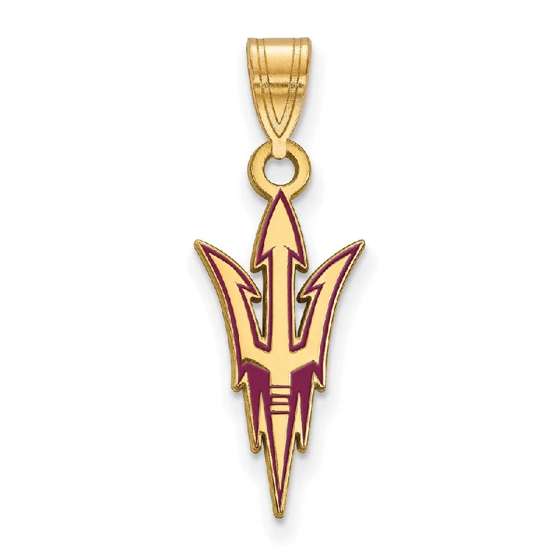 Limited-Stock Jewelry Sale – Once It's Gone, It's Gone 14K Yellow Gold Plated Sterling Silver Arizona State LG Enamel Pendant Limited-Stock Jewelry Sale – Once It's Gone, It's Gone 14K Yellow Gold Plated Sterling Silver Arizona State LG Enamel Pendant