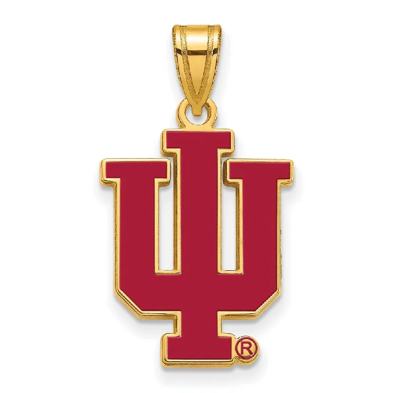 Trending Jewelry Now At Unbeatable Prices 14K Yellow Gold Plated Sterling Silver Indiana U. Large Enamel Pendant Trending Jewelry Now At Unbeatable Prices 14K Yellow Gold Plated Sterling Silver Indiana U. Large Enamel Pendant