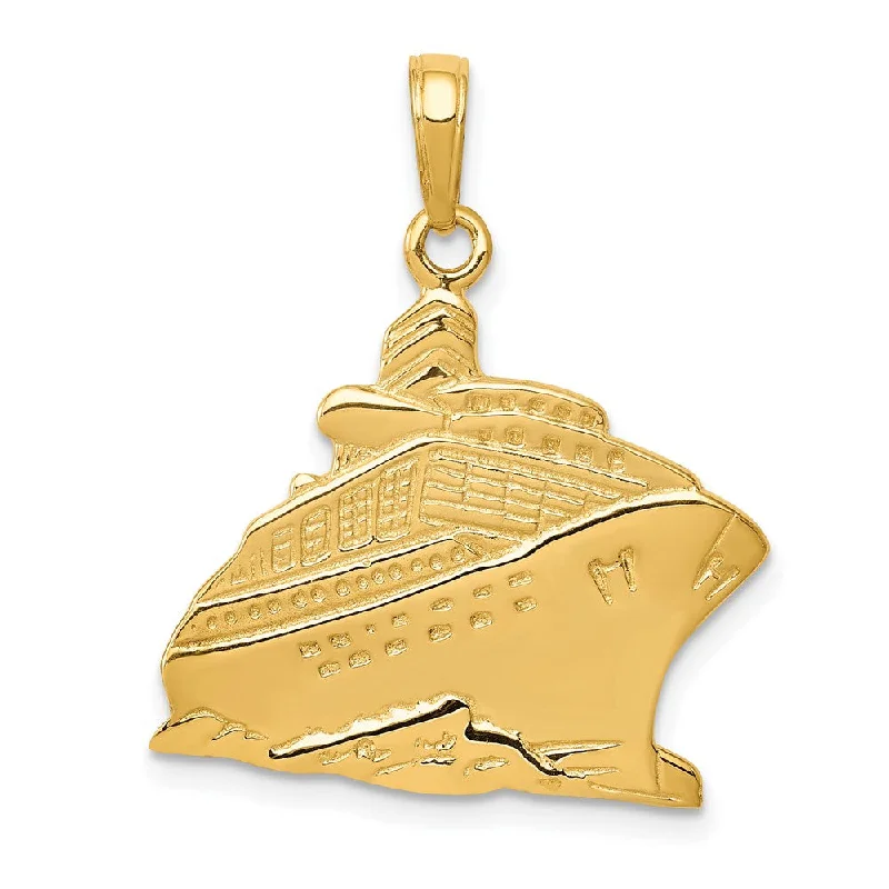 Best Jewelry Sale – Shop Exclusive Designs Now 14k Yellow Gold Polished Cruise Ship Pendant Best Jewelry Sale – Shop Exclusive Designs Now 14k Yellow Gold Polished Cruise Ship Pendant