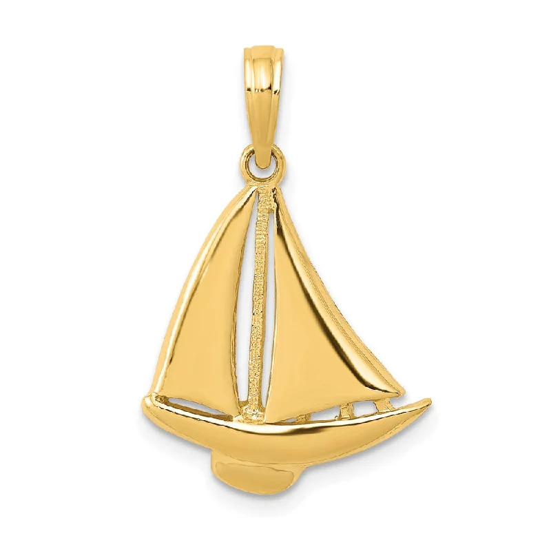 Breathtaking Jewelry At Limited-Time Savings 14k Yellow Gold Polished Sailboat Pendant, 15 x 23mm Breathtaking Jewelry At Limited-Time Savings 14k Yellow Gold Polished Sailboat Pendant, 15 x 23mm
