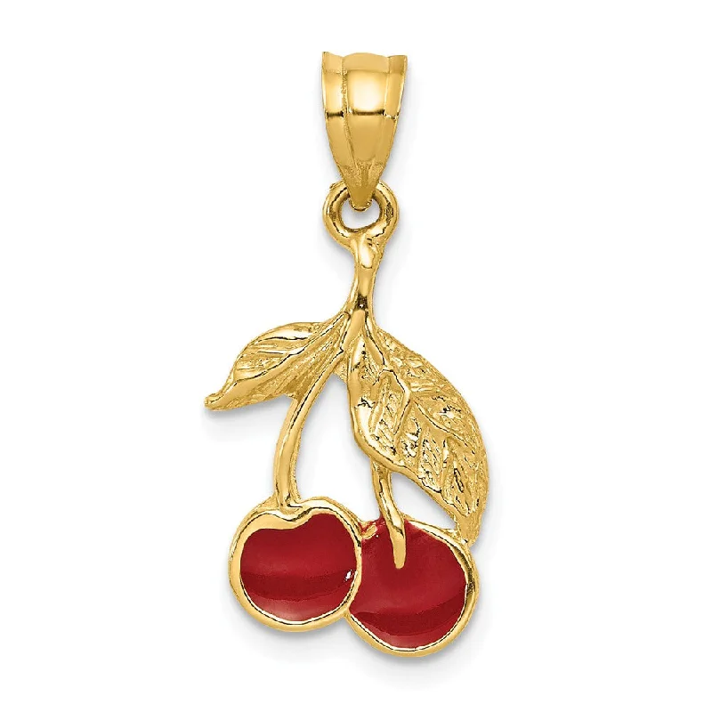 Limited-Time Jewelry Discounts – Shine Without The Splurge 14k Yellow Gold Red Enameled Cherries Pendant Limited-Time Jewelry Discounts – Shine Without The Splurge 14k Yellow Gold Red Enameled Cherries Pendant