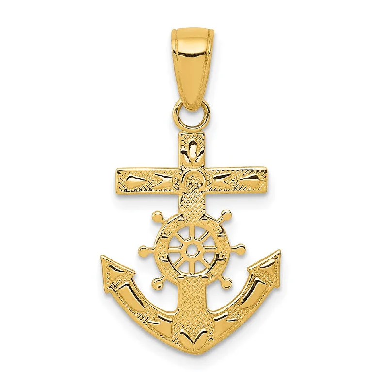 The Perfect Jewelry Piece At The Perfect Discount 14k Yellow Gold Reversible Mariner's Cross Pendant The Perfect Jewelry Piece At The Perfect Discount 14k Yellow Gold Reversible Mariner's Cross Pendant