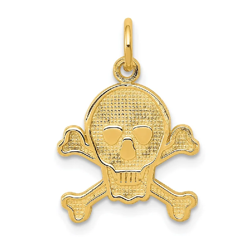Bold And Beautiful Jewelry Now At Irresistible Prices 14k Yellow Gold Skull and Crossbones Textured Pendant or Charm Bold And Beautiful Jewelry Now At Irresistible Prices 14k Yellow Gold Skull and Crossbones Textured Pendant or Charm
