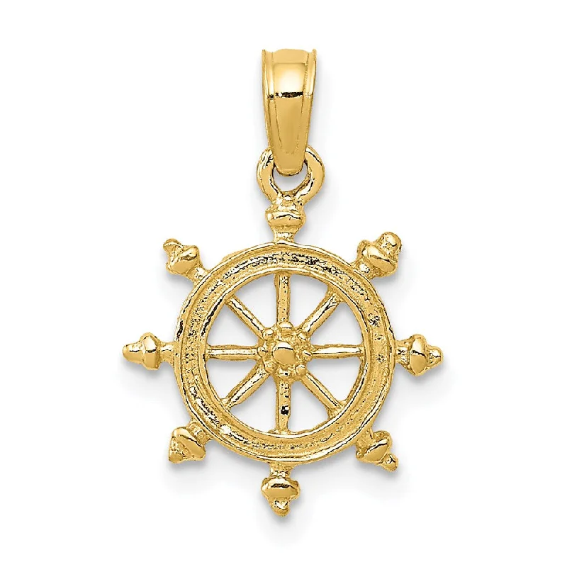 Shop Dazzling Jewelry At The Best Prices 14k Yellow Gold Small Ship's Wheel Pendant Shop Dazzling Jewelry At The Best Prices 14k Yellow Gold Small Ship's Wheel Pendant