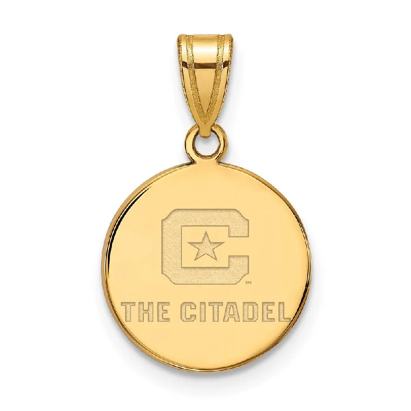 Upgrade Your Jewelry Collection For Less 14K Yellow Gold The Citadel Medium Logo Disc Pendant Upgrade Your Jewelry Collection For Less 14K Yellow Gold The Citadel Medium Logo Disc Pendant