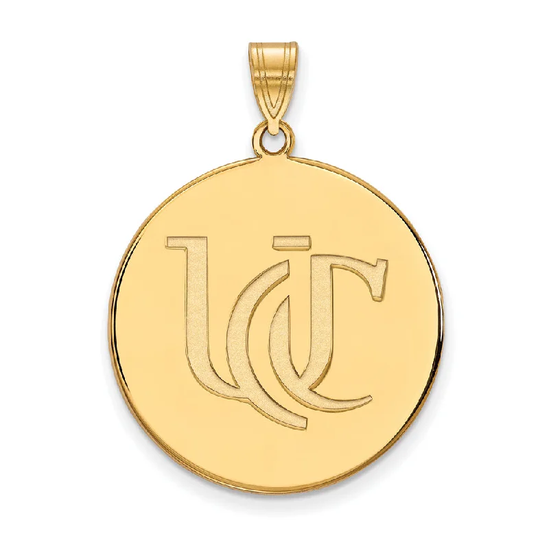 Timeless Elegance At Unbelievable Discounts 14k Yellow Gold U of Cincinnati XL Disc Pendant Timeless Elegance At Unbelievable Discounts 14k Yellow Gold U of Cincinnati XL Disc Pendant
