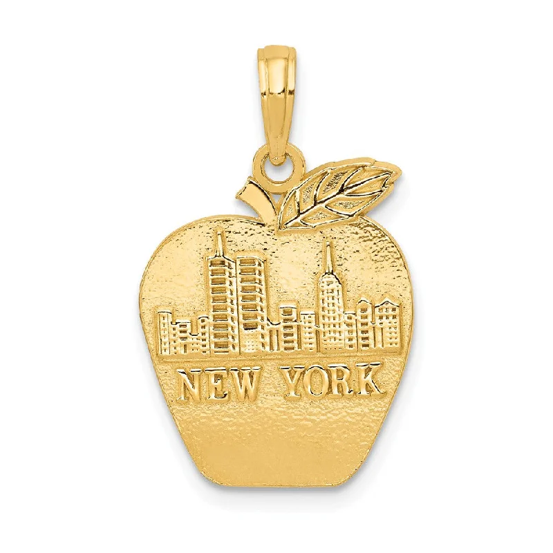 Shop High-Quality Jewelry At Jaw-Dropping Discounts New York Skyline Solid Apple Pendant in 14k Yellow Gold Shop High-Quality Jewelry At Jaw-Dropping Discounts New York Skyline Solid Apple Pendant in 14k Yellow Gold