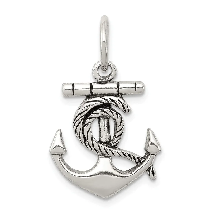 Sparkle For Less – Shop Our Limited-Time Jewelry Deals Sterling Silver Antiqued Anchor with Rope Pendant Sparkle For Less – Shop Our Limited-Time Jewelry Deals Sterling Silver Antiqued Anchor with Rope Pendant