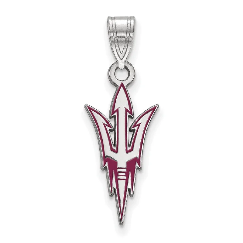 Last Chance To Grab Your Favorite Jewelry At A Discount Sterling Silver Rhodium Plated Arizona State U. Large Enamel Pendant Last Chance To Grab Your Favorite Jewelry At A Discount Sterling Silver Rhodium Plated Arizona State U. Large Enamel Pendant