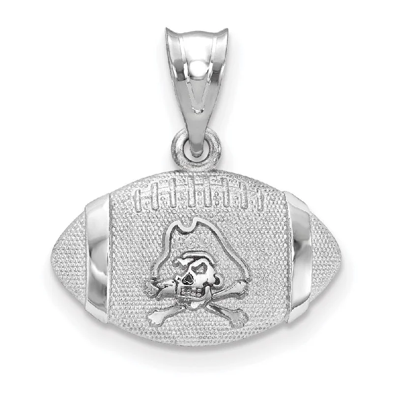 Luxury Jewelry Now At Special Promotional Rates Sterling Silver Rhodium Plated East Carolina U. 3D Football Pendant Luxury Jewelry Now At Special Promotional Rates Sterling Silver Rhodium Plated East Carolina U. 3D Football Pendant