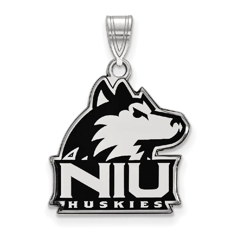 Timeless Jewelry Styles At Wallet-Friendly Prices Sterling Silver Rhodium Plated Northern Illinois U. LG Enamel Pendant