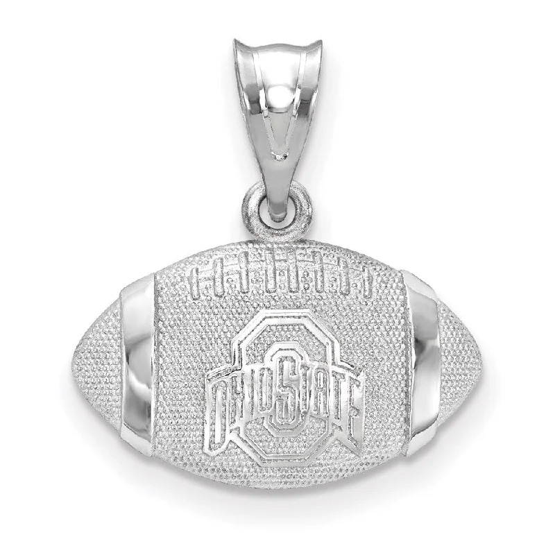 Jewelry Sale Bonanza – Grab Your Sparkle Now Sterling Silver Rhodium Plated Ohio State SM Domed Football Pendant Jewelry Sale Bonanza – Grab Your Sparkle Now Sterling Silver Rhodium Plated Ohio State SM Domed Football Pendant