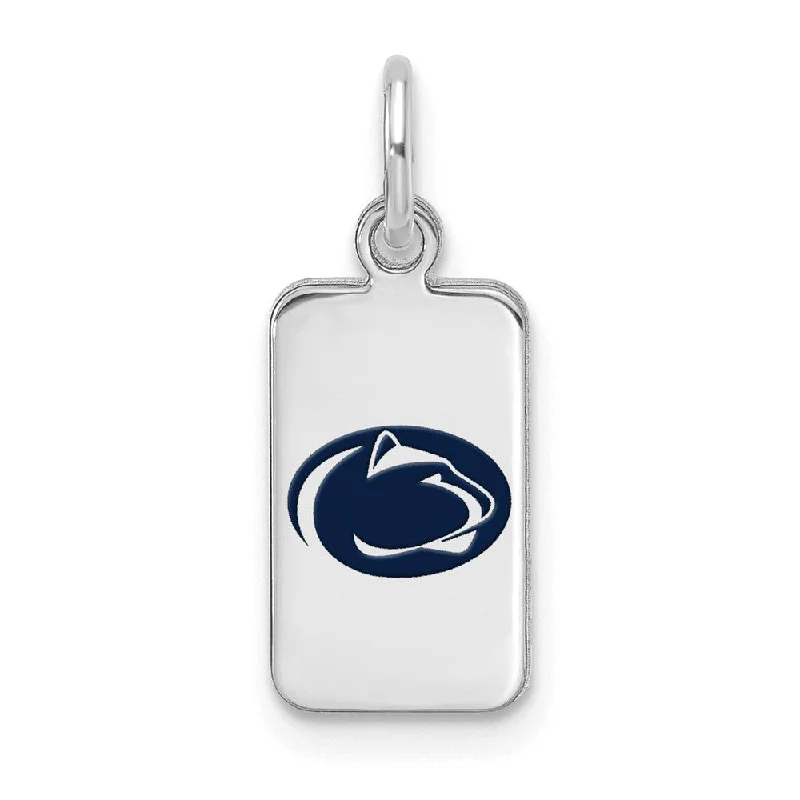 Big Discounts On Elegant Jewelry Collections Sterling Silver Rhodium Plated Penn State Enamel XS (Tiny) Tag Charm Big Discounts On Elegant Jewelry Collections Sterling Silver Rhodium Plated Penn State Enamel XS (Tiny) Tag Charm