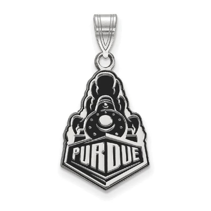 Save On Luxury Jewelry Pieces – Limited-Time Offers Sterling Silver Rhodium Plated Purdue Univ. Large Enamel Logo Pendant Save On Luxury Jewelry Pieces – Limited-Time Offers Sterling Silver Rhodium Plated Purdue Univ. Large Enamel Logo Pendant