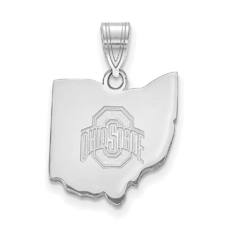 Upgrade Your Jewelry Collection For Less Sterling Silver Rhodium Plated The Ohio State Univ. State Pendant Upgrade Your Jewelry Collection For Less Sterling Silver Rhodium Plated The Ohio State Univ. State Pendant