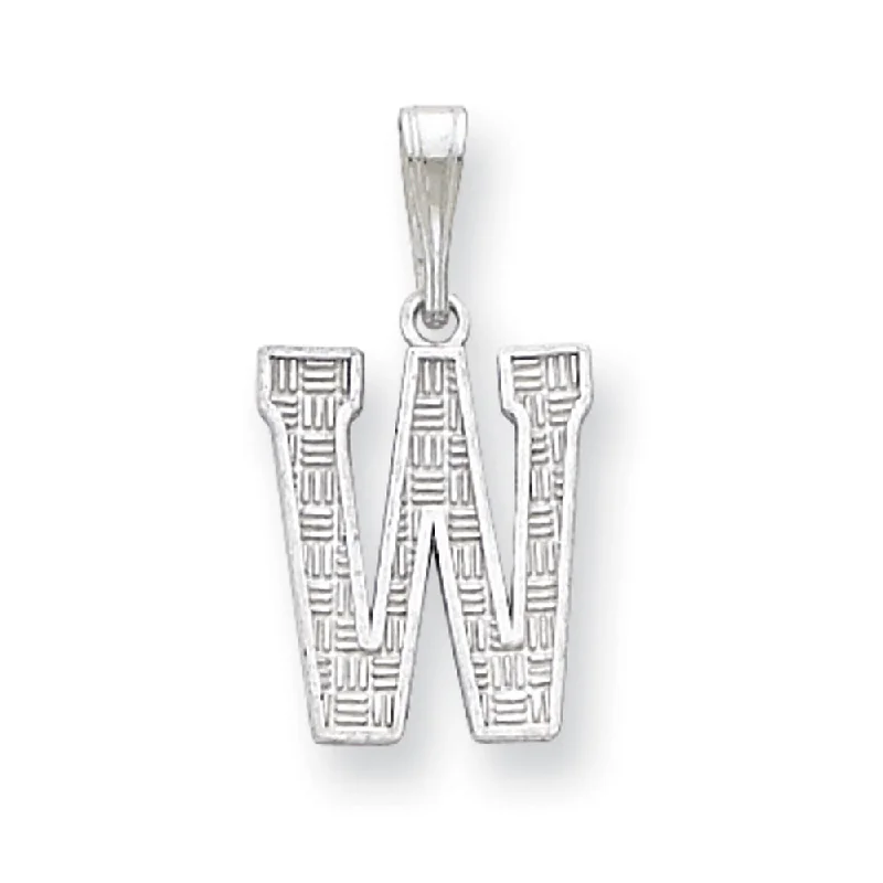 Celebrate With Sparkle – Jewelry Sale Now Live Sterling Silver, Sami Collection, Textured Block Initial W Pendant Celebrate With Sparkle – Jewelry Sale Now Live Sterling Silver, Sami Collection, Textured Block Initial W Pendant
