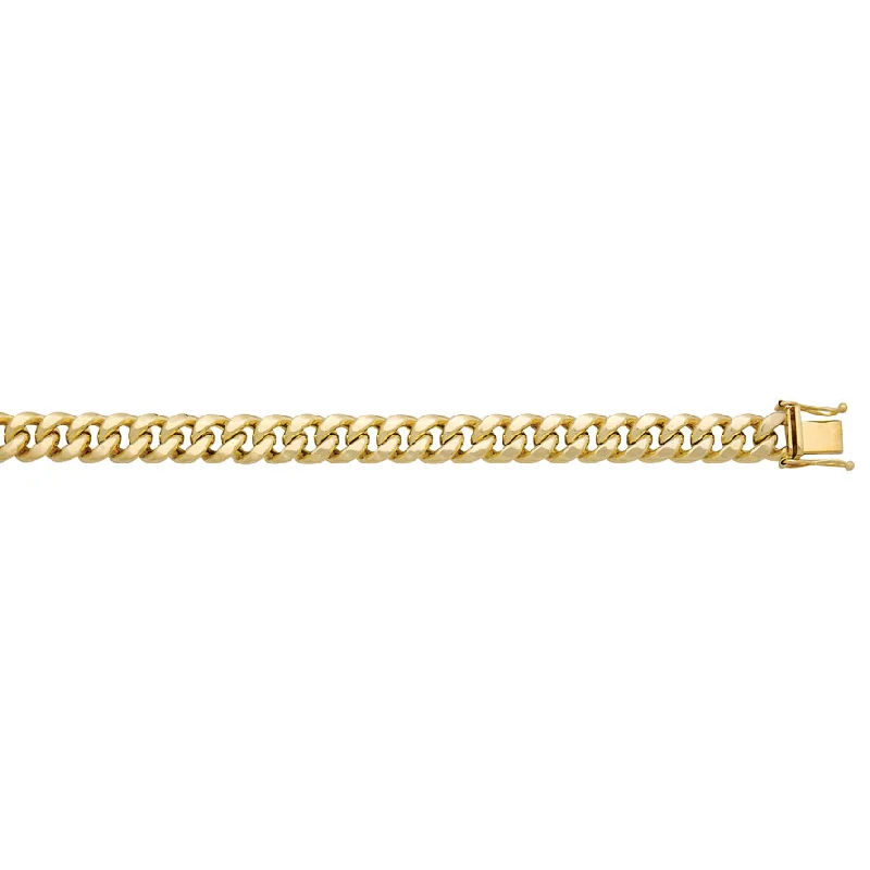 Delicate Crystal Jewelry For Sophisticated Charm 10 Karat Yellow Miami Cuban Chain
