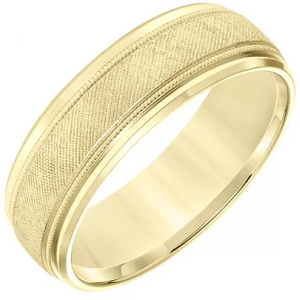 Make Your Outfit Shine With Discounted Jewelry 14K Textured Wedding Band