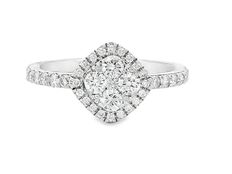 Elegant Jewelry Pieces At Unbelievable Prices 18K White Gold Diamond Fashion Ring