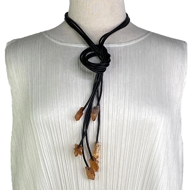 Grab Your Dream Jewelry At The Lowest Prices AMBER CRYSTAL LARIAT