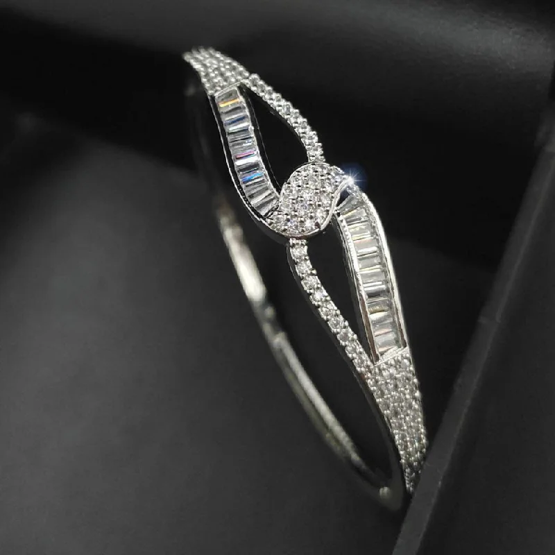 Limited-Stock Jewelry Sale – Once It's Gone, It's Gone Aamrapali Silver Plated AD Bangle Limited-Stock Jewelry Sale – Once It's Gone, It's Gone Aamrapali Silver Plated AD Bangle