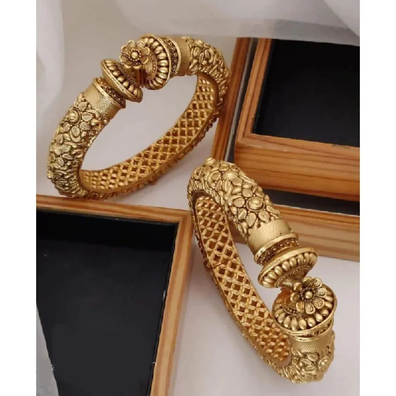 Gorgeous Jewelry, Limited-Time Savings Akruti Collection Gold Plated Openable Bangles Set Gorgeous Jewelry, Limited-Time Savings Akruti Collection Gold Plated Openable Bangles Set