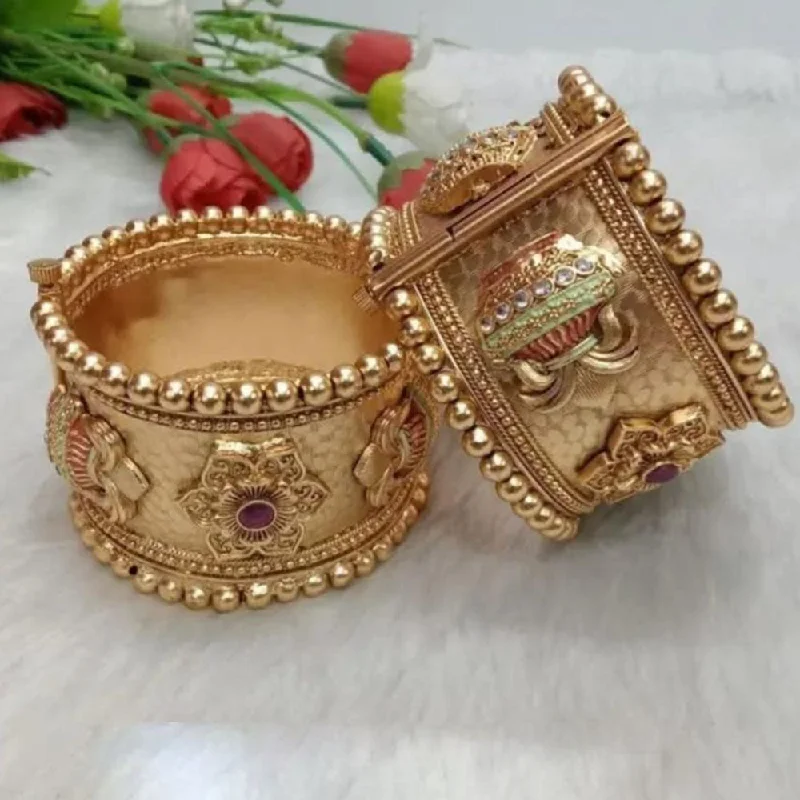 Last Chance To Grab Your Favorite Jewelry At A Discount Akruti Collection Gold Plated Pota Stone Openable Bangles Set Last Chance To Grab Your Favorite Jewelry At A Discount Akruti Collection Gold Plated Pota Stone Openable Bangles Set