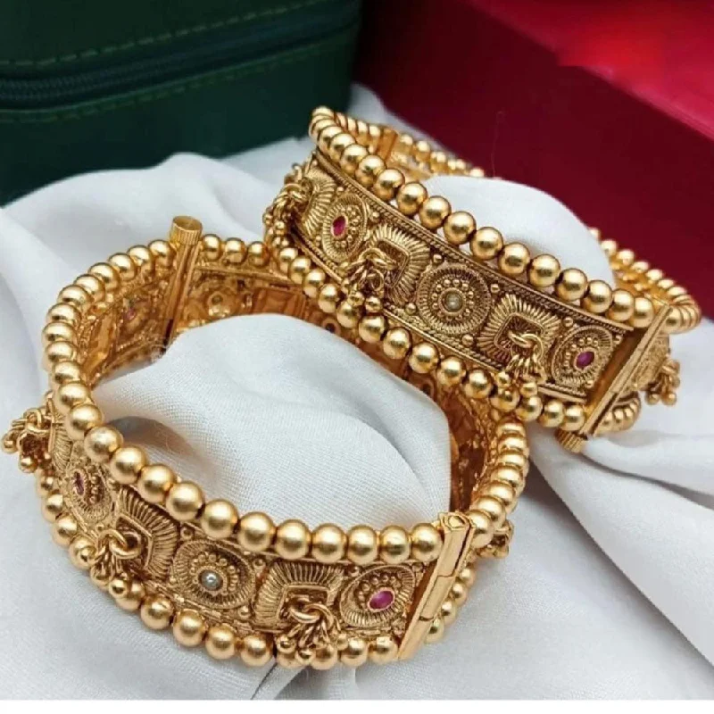 Luxury Meets Affordability – Jewelry Sale Now Live Akruti Collection Gold Plated Pota Stone Openable Bangles Set Luxury Meets Affordability – Jewelry Sale Now Live Akruti Collection Gold Plated Pota Stone Openable Bangles Set
