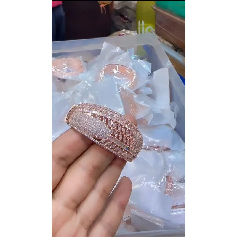 Flash Sale On Stunning Jewelry – Don't Miss Out Akruti Collection Rose Gold Plated AD Bangle Flash Sale On Stunning Jewelry – Don't Miss Out Akruti Collection Rose Gold Plated AD Bangle
