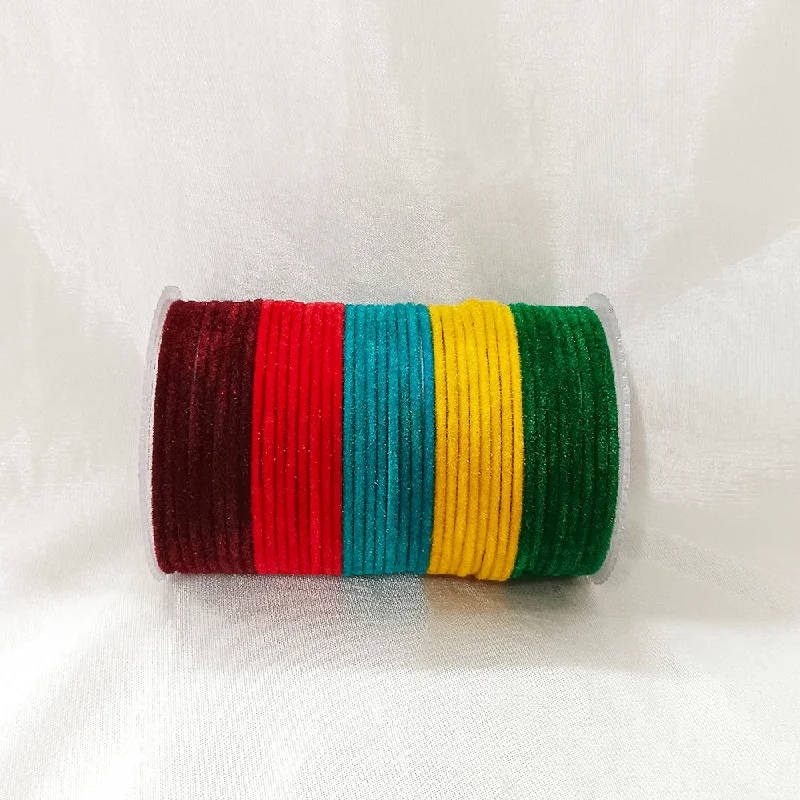 Limited-Time Offer On Elegant Jewelry Pieces Bhavi jewels Gold Plated Velvet Bangles Set Limited-Time Offer On Elegant Jewelry Pieces Bhavi jewels Gold Plated Velvet Bangles Set