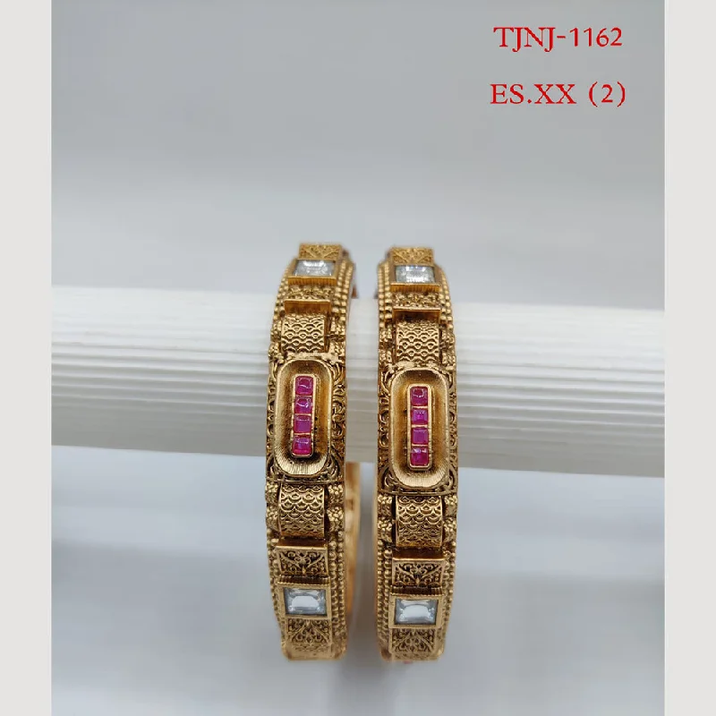 Exclusive Jewelry Sale – Sparkle For Less Choice Gold Plated Pota Stone Bangles Set Exclusive Jewelry Sale – Sparkle For Less Choice Gold Plated Pota Stone Bangles Set