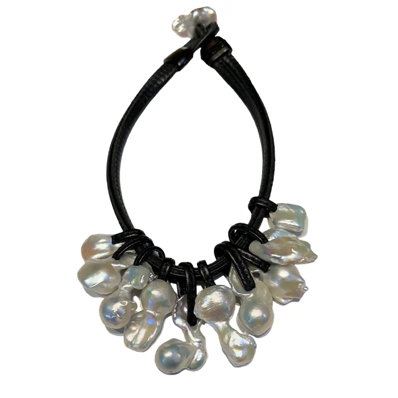 Jewelry Deals That Sparkle – Shop Today BAROQUE PEARLS ON LEATHER