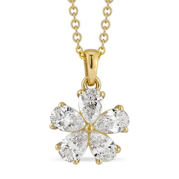 Limited Stock On Premium Jewelry At Low Prices Grown Diamond Floral Necklace in 14K Yellow Gold Limited Stock On Premium Jewelry At Low Prices Grown Diamond Floral Necklace in 14K Yellow Gold