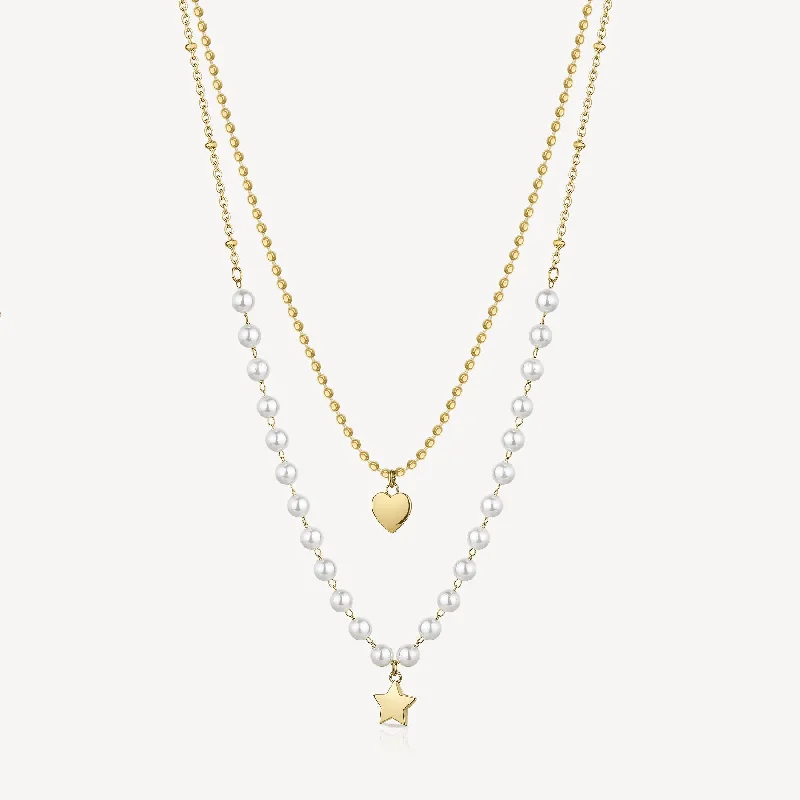 Luxury Jewelry Clearance – Shop Premium Styles Now Double Layer Charm and Shell-Pearl in Gold Plated Stainless Steel Luxury Jewelry Clearance – Shop Premium Styles Now Double Layer Charm and Shell-Pearl in Gold Plated Stainless Steel