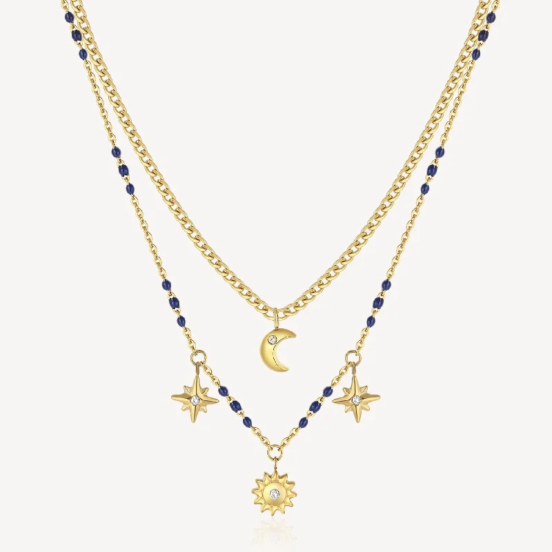 Exclusive Jewelry Markdowns – Limited-Time Offer Double Layer Charm Necklace in Gold Plated Stainless Steel Exclusive Jewelry Markdowns – Limited-Time Offer Double Layer Charm Necklace in Gold Plated Stainless Steel