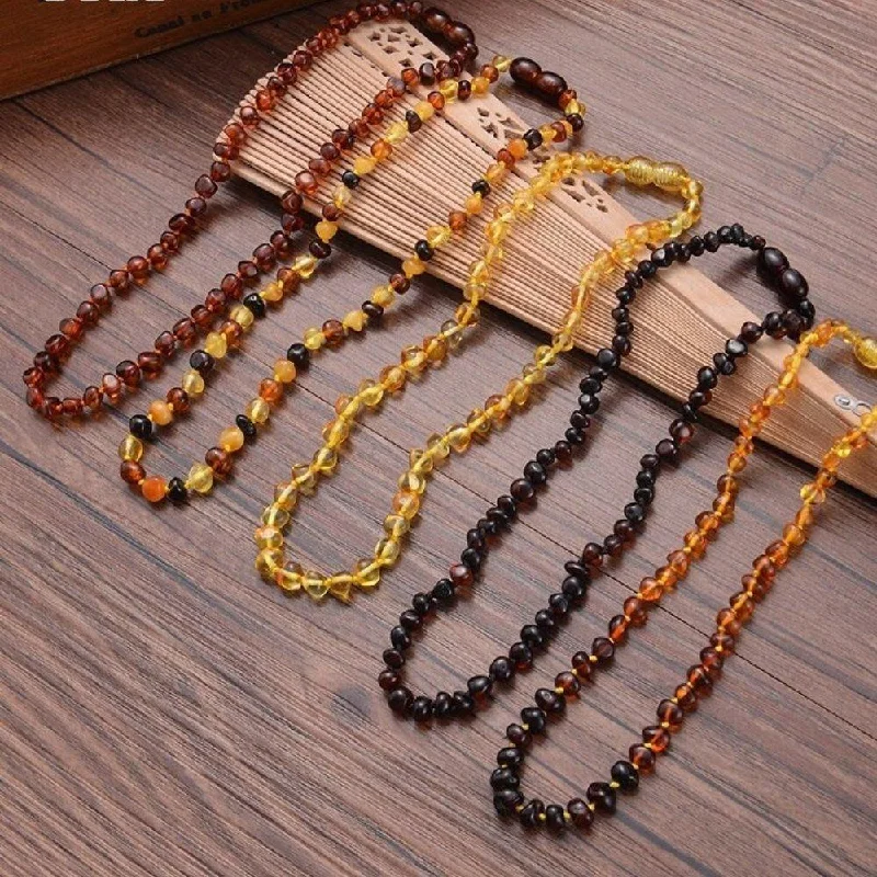 Accessorize For Less – Luxury Jewelry At Affordable Prices Earthy Amber Teething Necklace